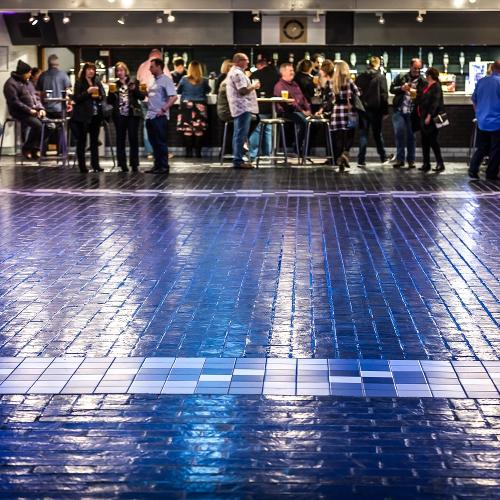 The bar area in the Charter theatre at the Guild Hall